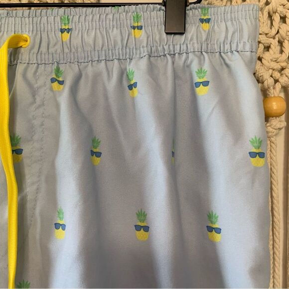 TIPSY ELVES Men’s Pineapple Swim Trunks Blue Size XL - Picture 3 of 11